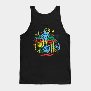 Modern Stylish Drummer Tank Top